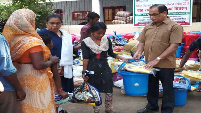 Relief to the victims of flood